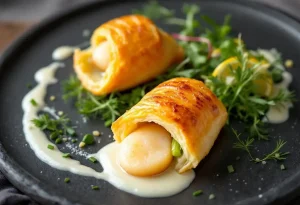 Croustillants de Saint-Jacques et poireaux en feuille de brick : l’entrée chic et ultra facile