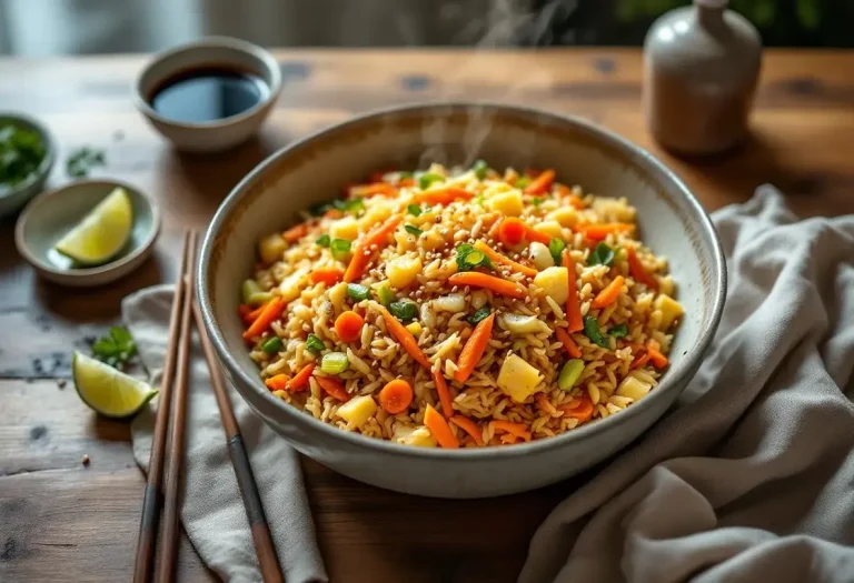 Je prépare ce riz sauté carotte-poireau à la sauce soja dès que j’ai envie d’un dîner healthy express