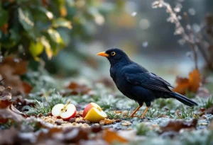 Pourquoi les merles boudent les mangeoires quand le froid s’installe (et comment bien les nourrir en hiver)